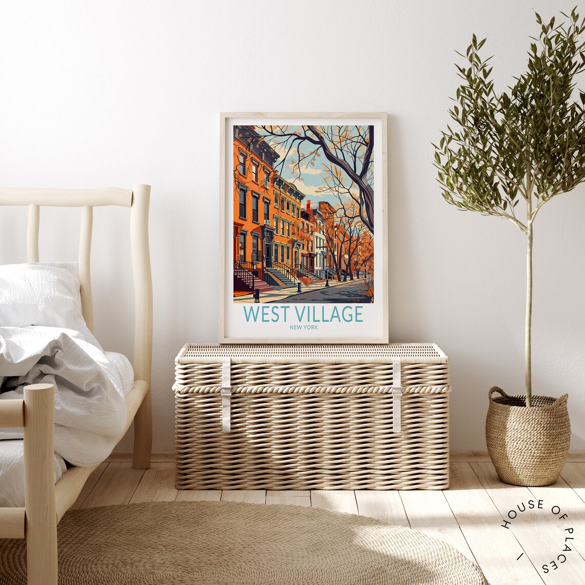 West Village Travel Poster, New York City Art Print - Image 4