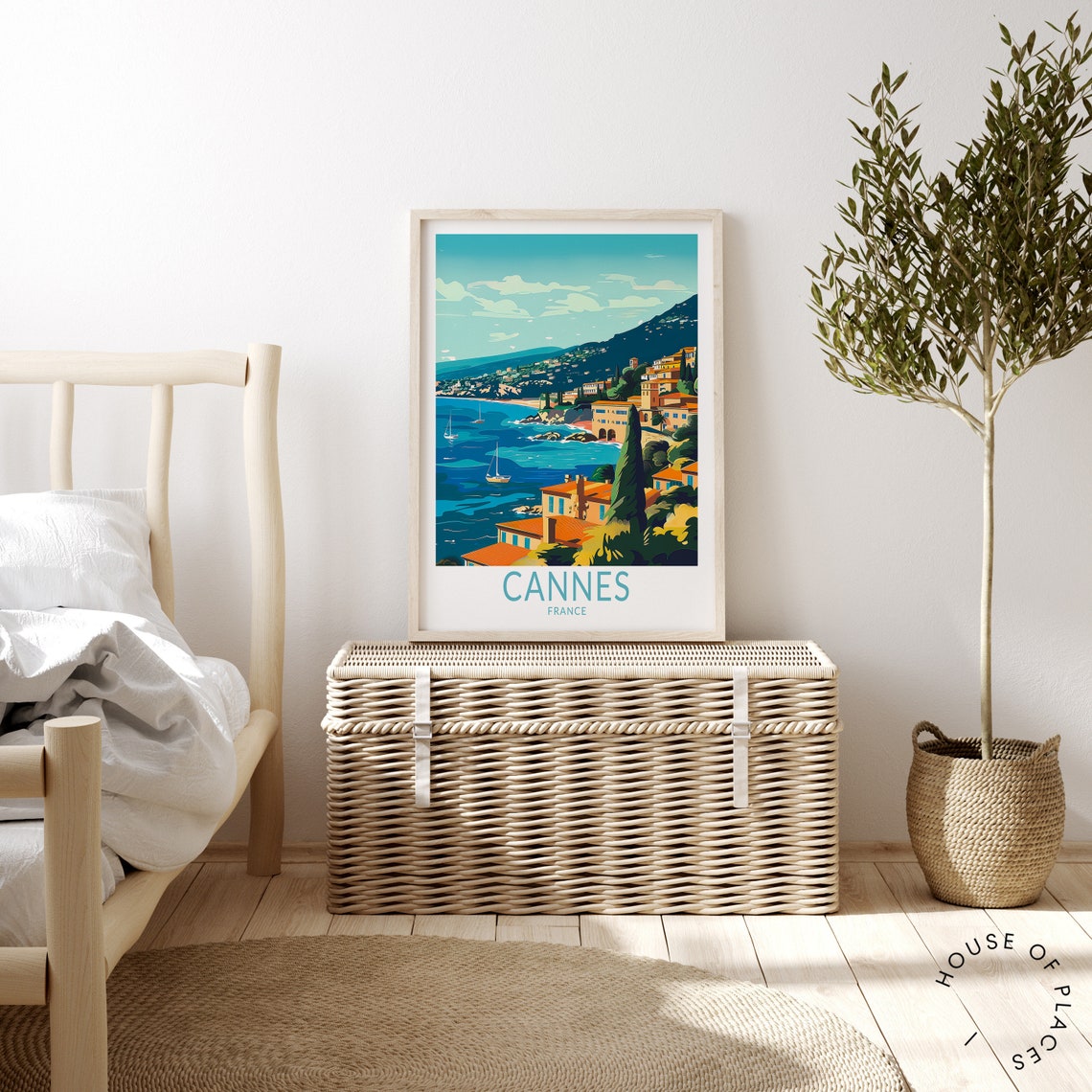 Cannes France Travel Poster France Wall Art French Riviera Poster France Gifts Custom City Travel Poster Wedding Gifts - Image 3