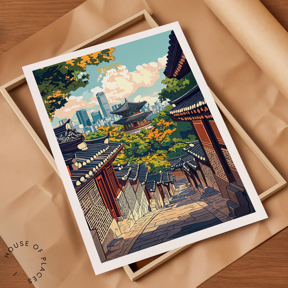 Seoul South Korea Travel Poster, Asia Wall Art Print - Image 2