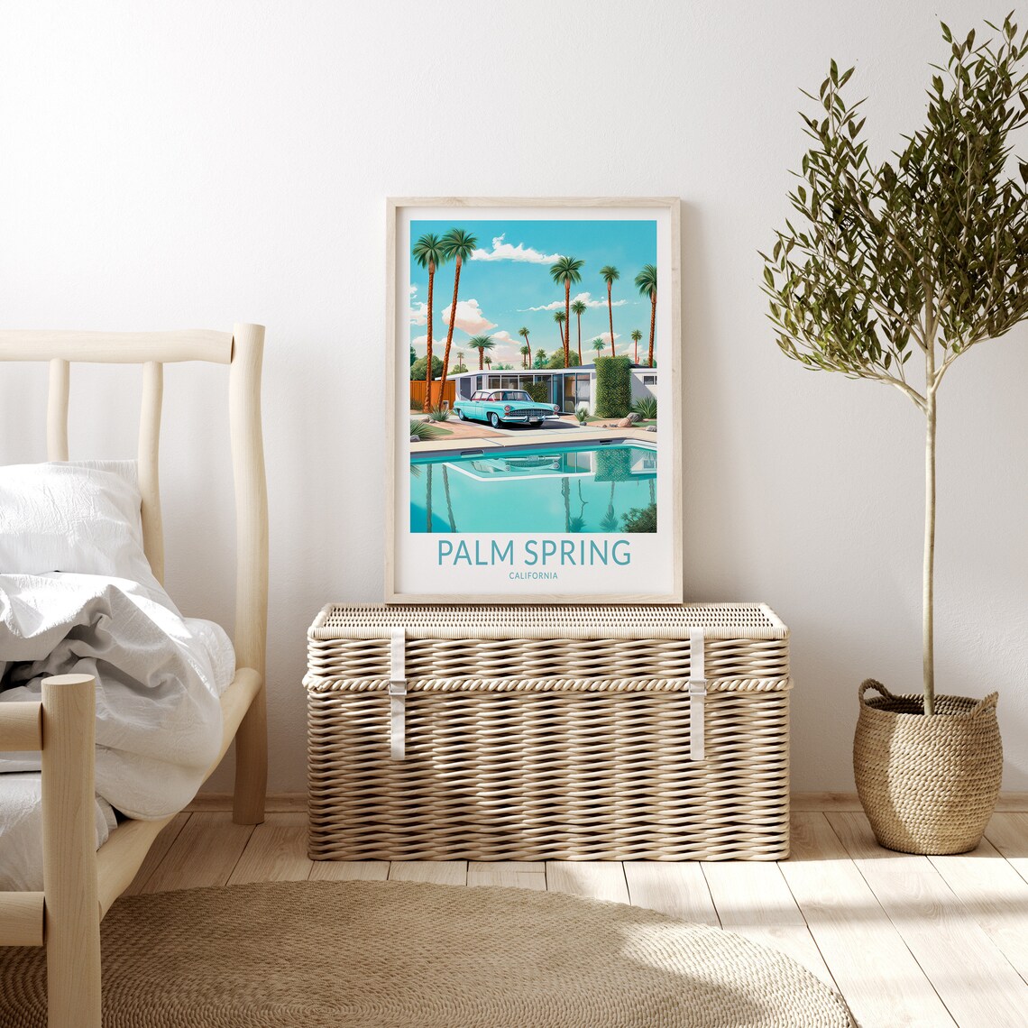 Palm Springs Travel Poster, California Travel Art - Image 3