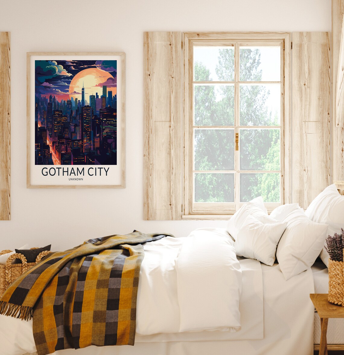 Gotham City Travel Poster, Fiction City Wall Decor - Image 2