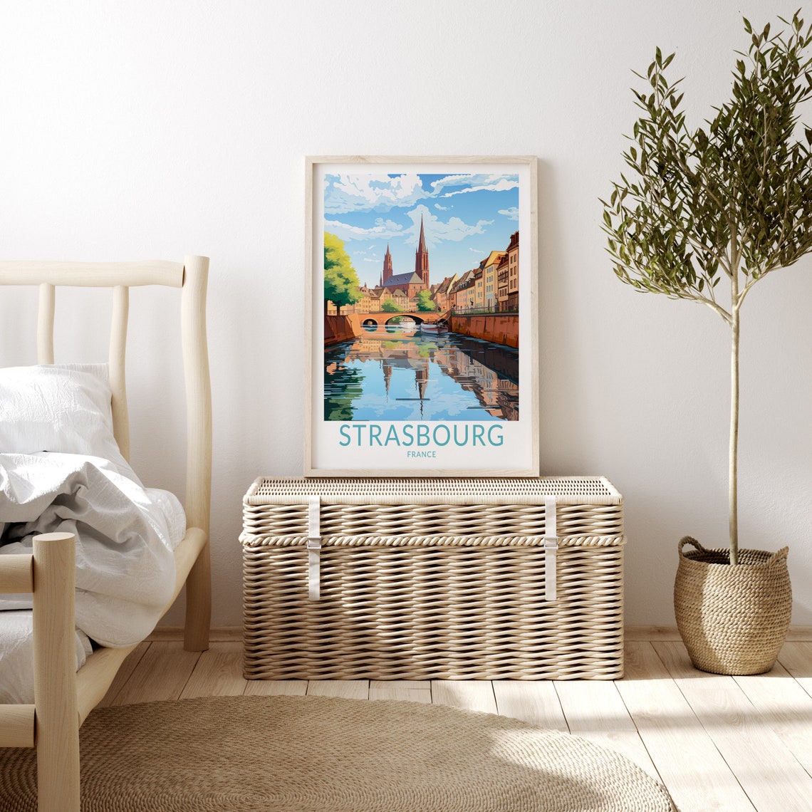 Strasbourg France Travel Poster Strasbourg City France Poster Print France City Wall Art France Cote D Azur Coast Wall Decor - Image 3
