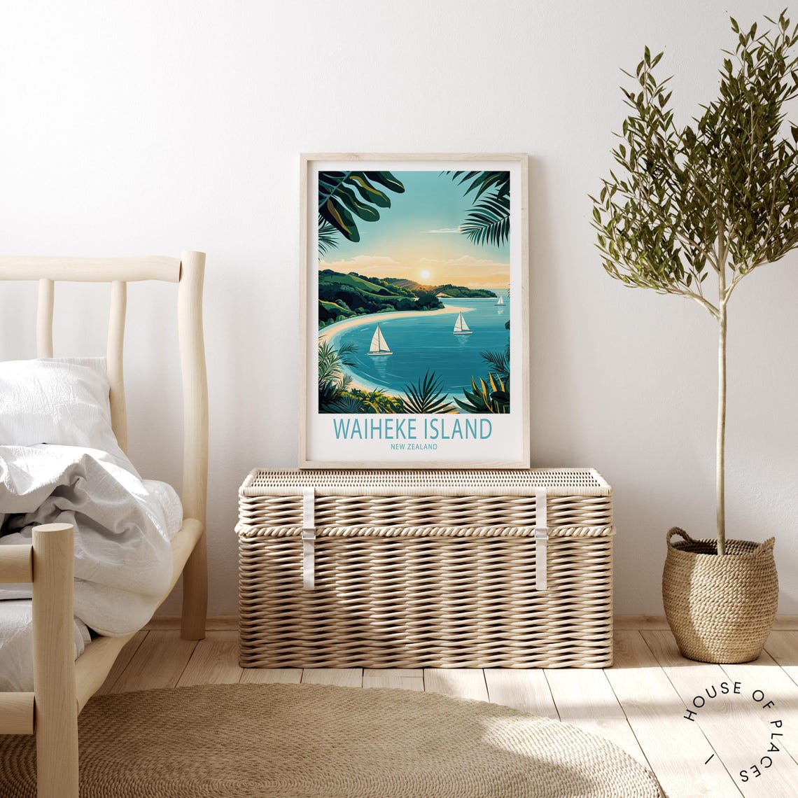 Waiheke Island New Zealand Poster New Zealand Travel Wall Art Waiheke Island Travel Gifts Wedding Present Birthday Gifts - Image 4