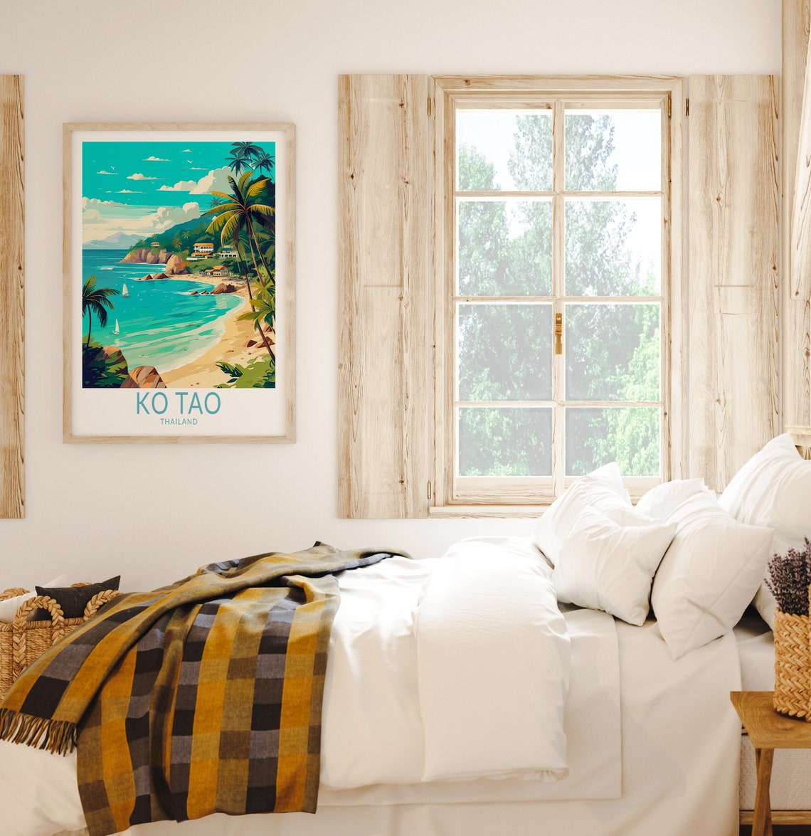Ko Tao Thailand Travel Print Ko Tao Thailand Island Poster Print Ko Tao Wall Art Ko Tao Honeymoon Travel Poster - Image 2