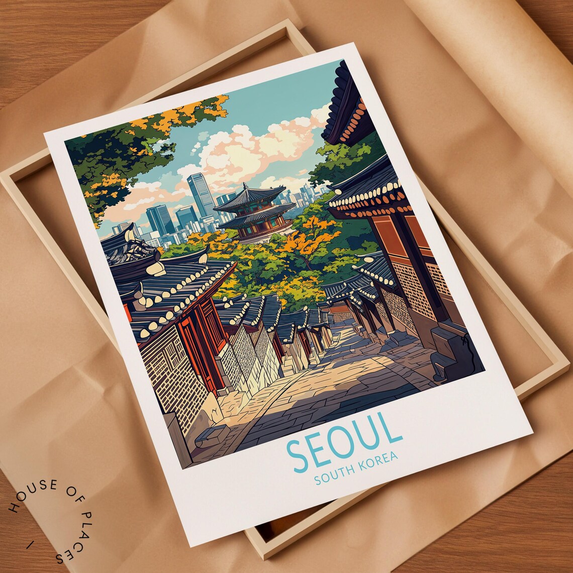 Seoul South Korea Travel Poster, City Wall Art - Image 2