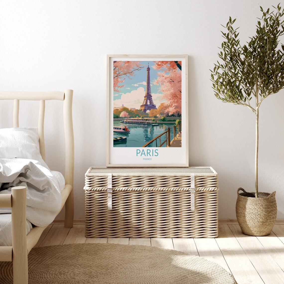 Paris Travel Print, Eiffel Tower Europe Poster - Image 3