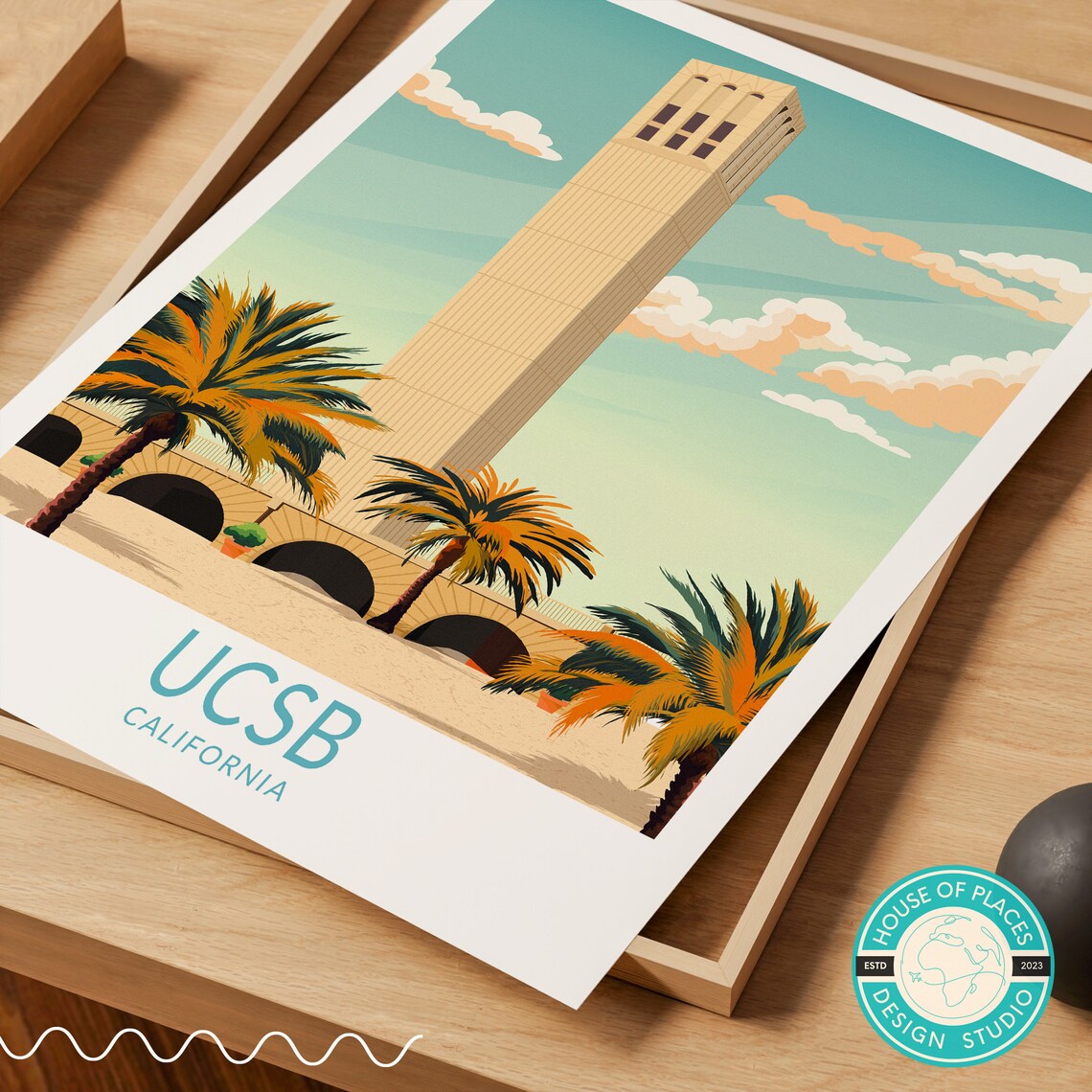 UCSB University Of California Santa Barbara Travel Poster - Image 2
