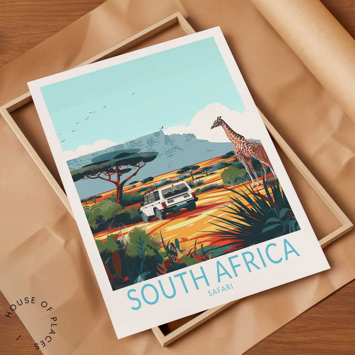 South Africa Travel Poster Africa Wall Art Safari Poster National Park Print Custom City Travel Poster Personalised Gifts - Image 2