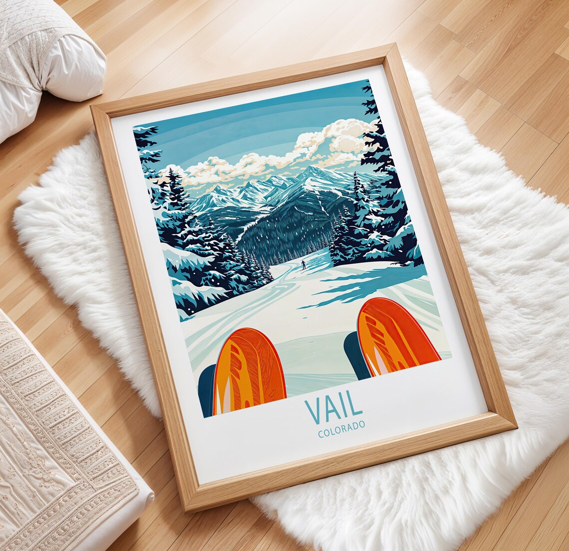 Vail Colorado Travel Poster, Ski Print - Image 3