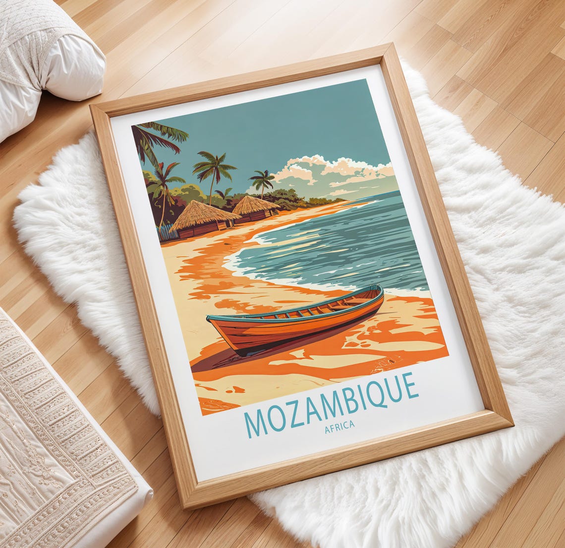 Mozambique Africa Travel Poster Mozambique Coast Print Africa Wall Art Home Decor Custom Travel Poster Housewarming Gifts - Image 3