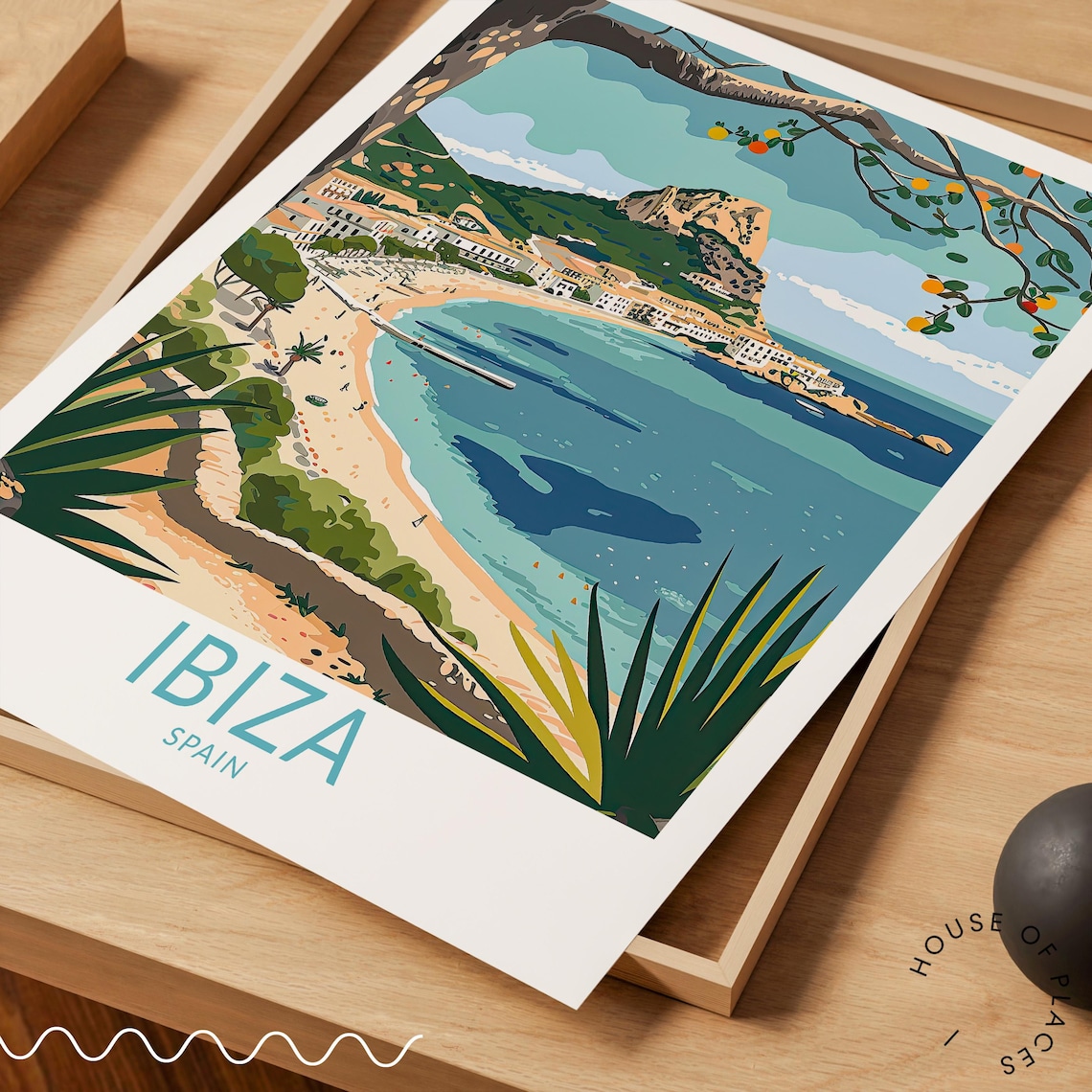 Ibiza Travel Poster Spain Ibiza Wall Art Ibiza Coast Print City Travel Poster Spain Poster Personalised Gifts Wedding Present - Image 3