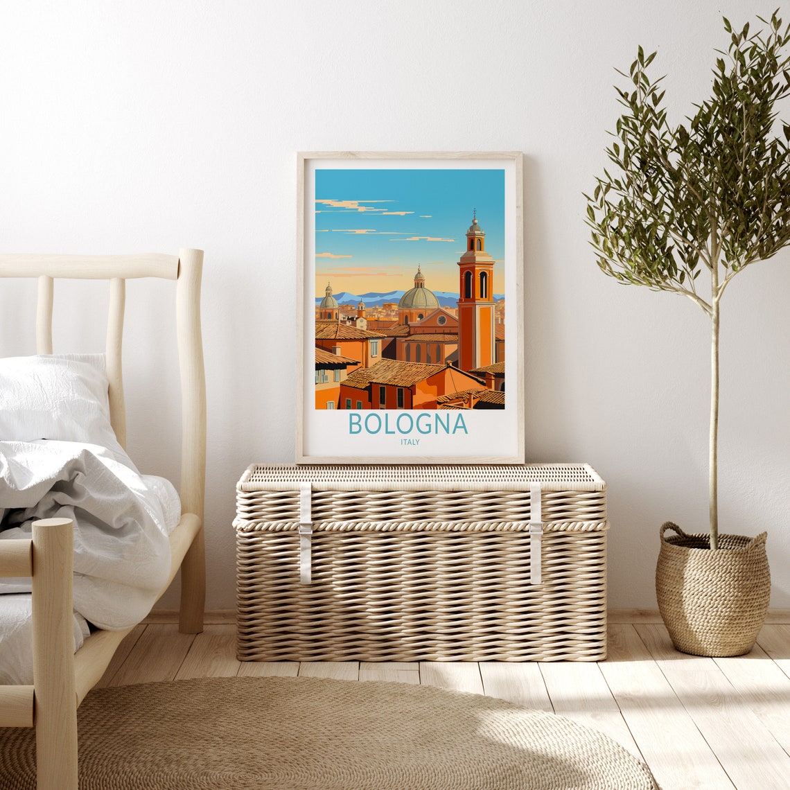 Bologna Travel Poster Bologna Italy Wall Art Italy Travel Home Decor Wall Art City Travel Poster Gifts Bologna Poster - Image 3