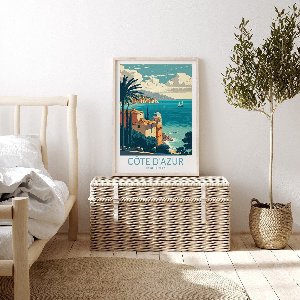 Cte Dazur French Riviera Travel Poster, France - Image 3