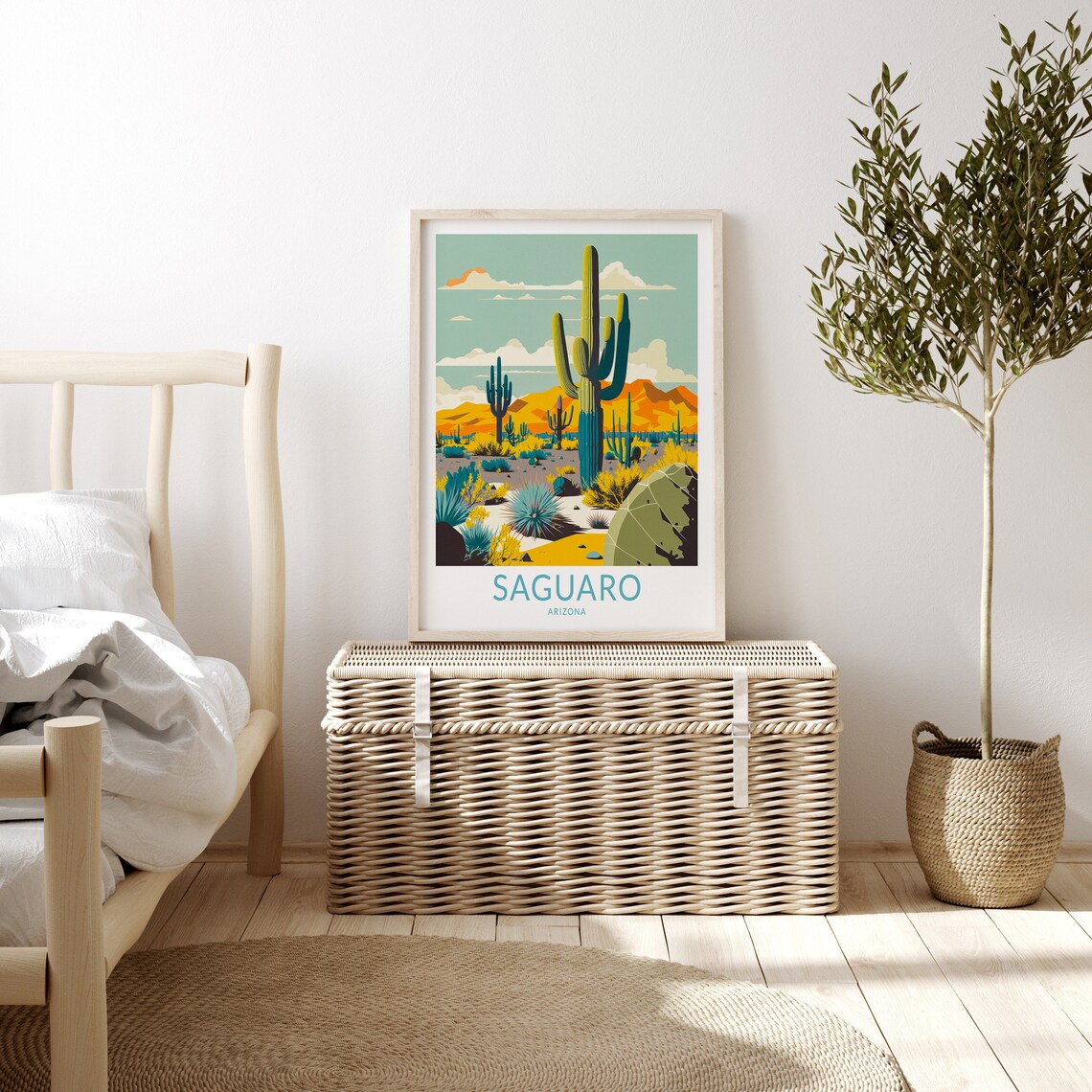 Saguaro National Park Travel Poster, Arizona Print - Image 3