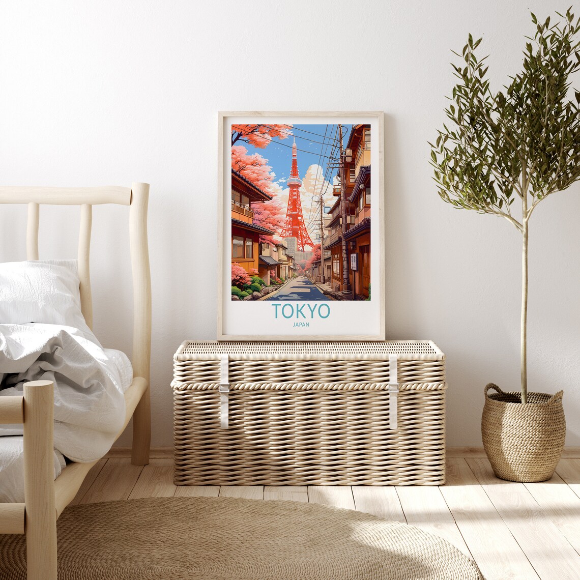 Tokyo Tower Travel Poster, Japan City Wall Art - Image 3