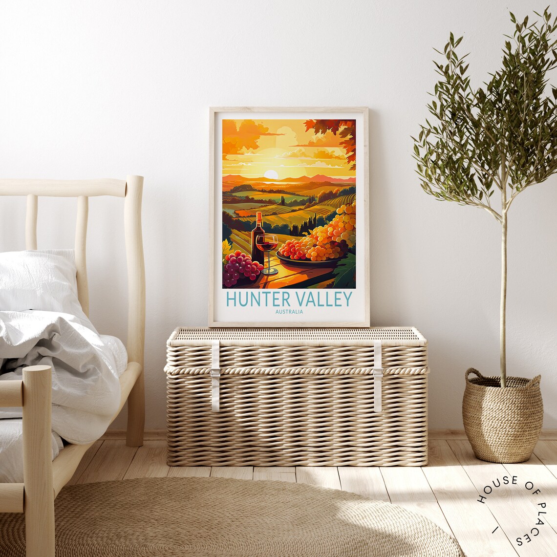 Hunter Valley Travel Poster, Australia Sunset Print - Image 4
