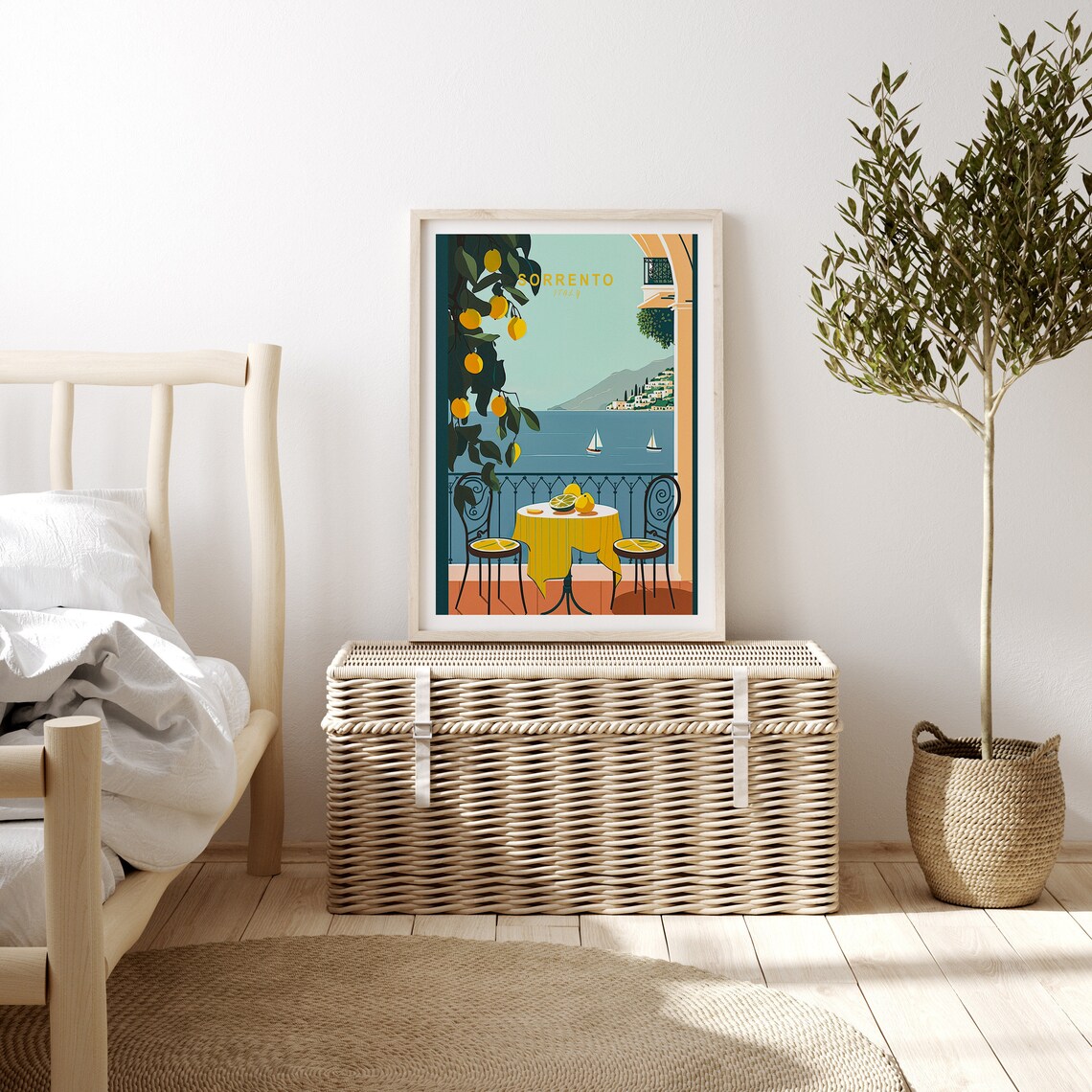 Sorrento Italy Lemons Coast Travel Poster Print - Image 3