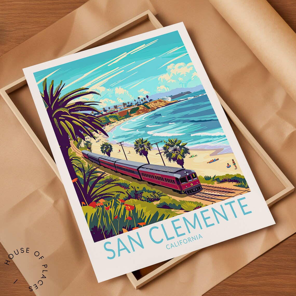 San Clemente Travel Poster, California Wall Art - Image 2