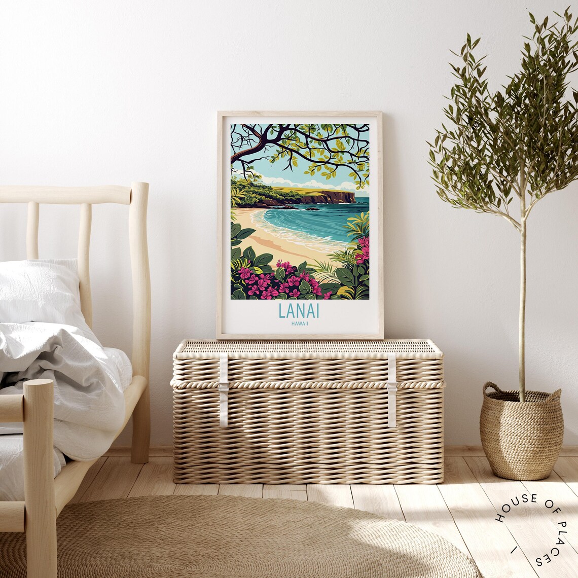 Lanai Travel Poster, Hawaii Island Wall Art - Image 2