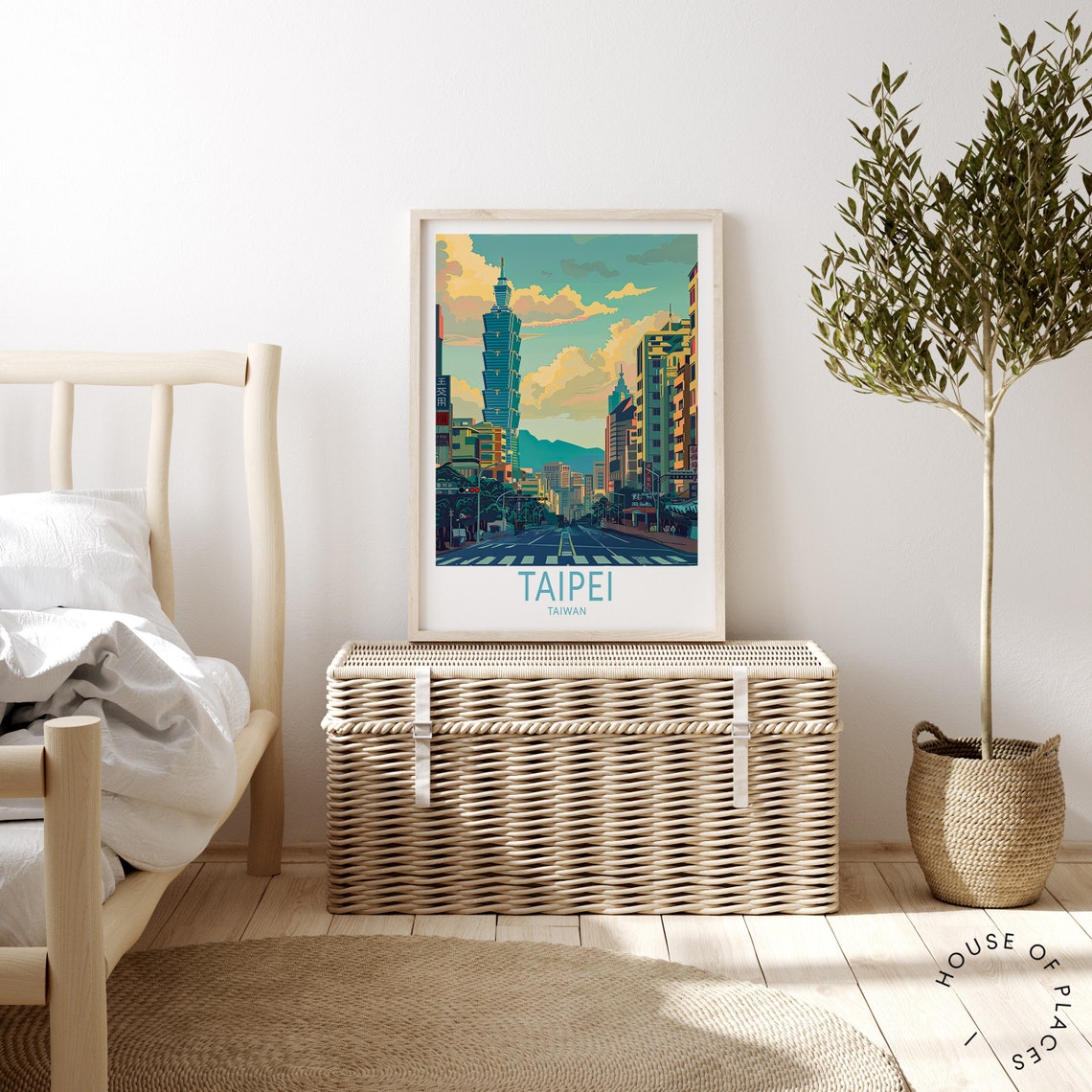 Taipei Travel Print Taiwan Taipei Wall Art Taiwan Custom City Travel Poster Japanese Print City Poster Personalised Gifts - Image 3