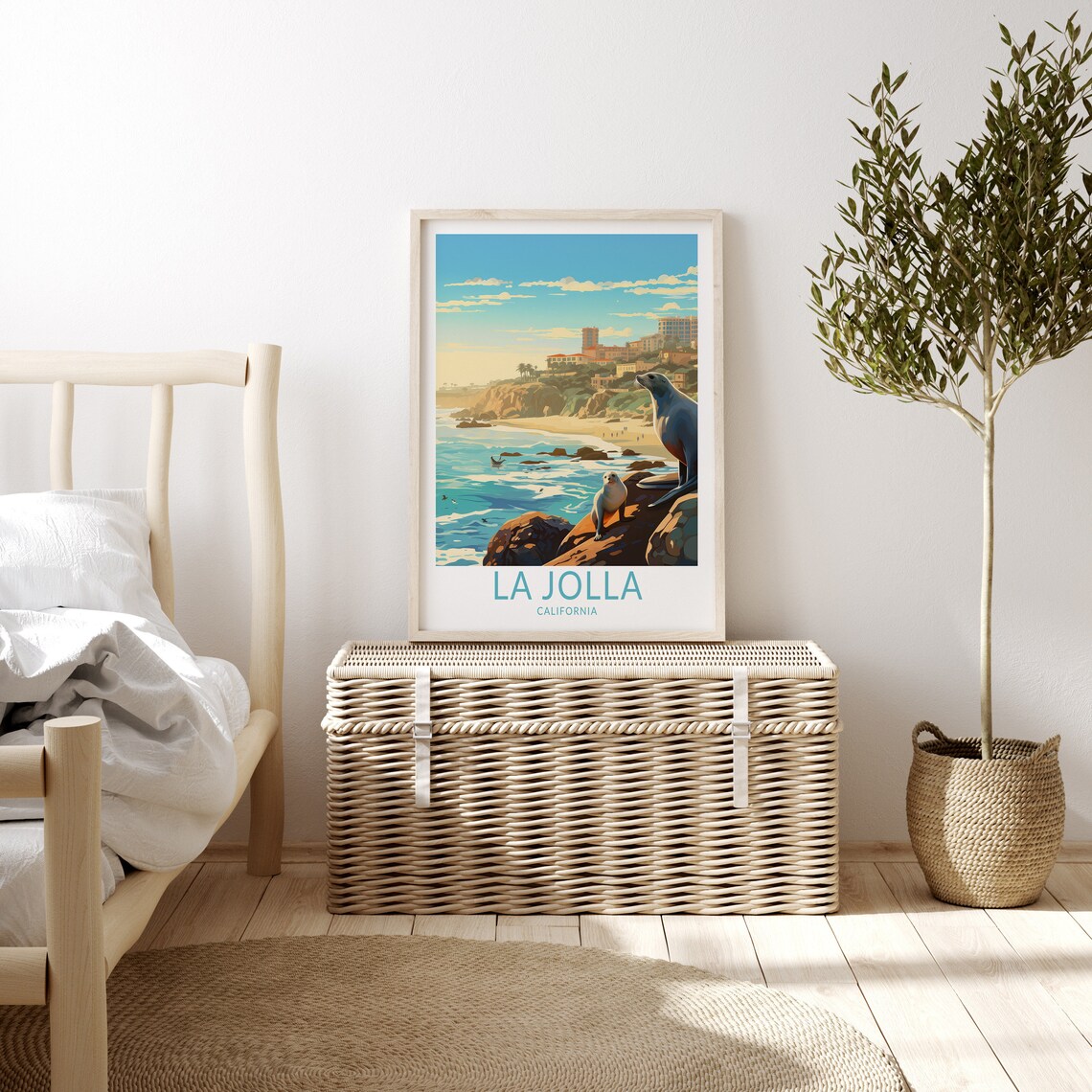 La Jolla California Travel Poster, San Diego Coast - Image 3