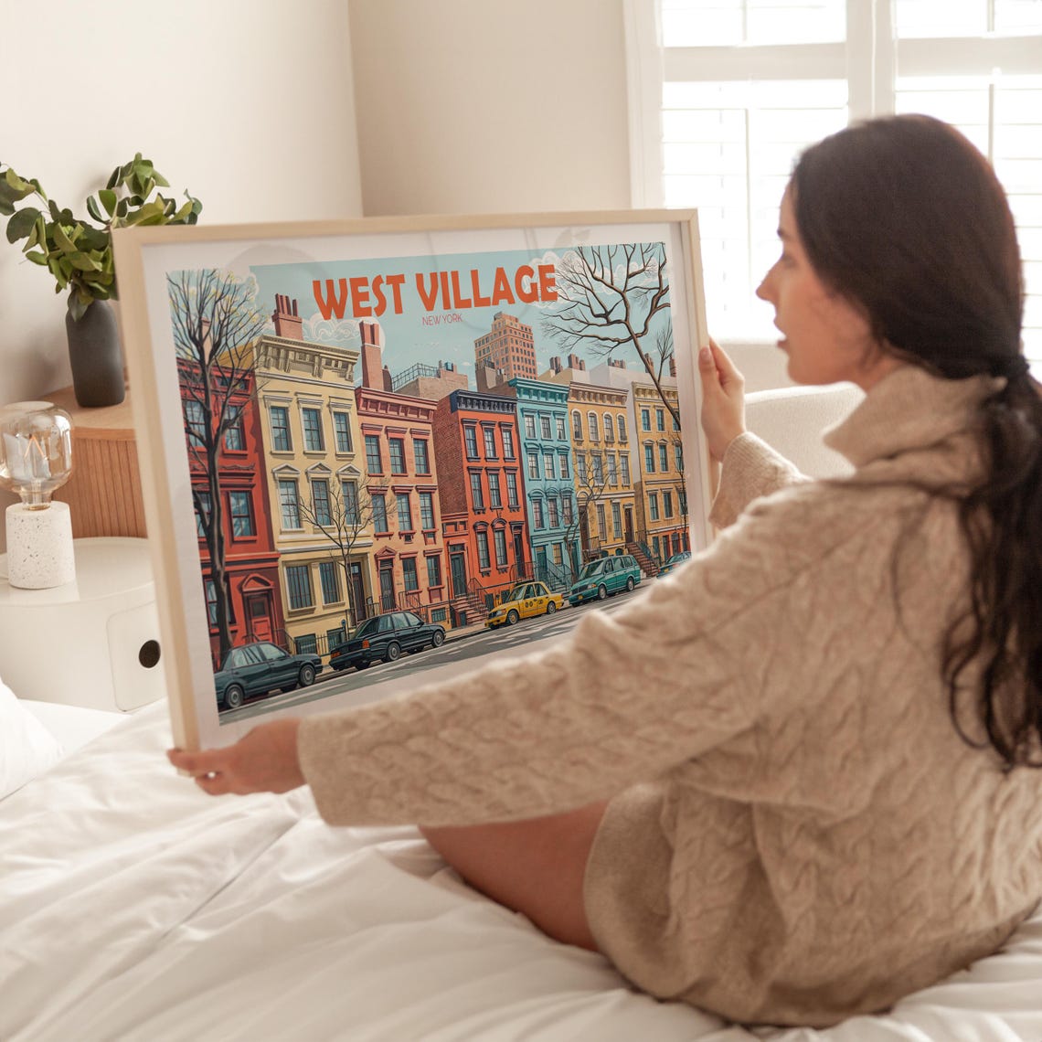 West Village New York Travel Poster New York City Wall Art West Village Print Home Decor Personalised Gifts Birthday Present - Image 2
