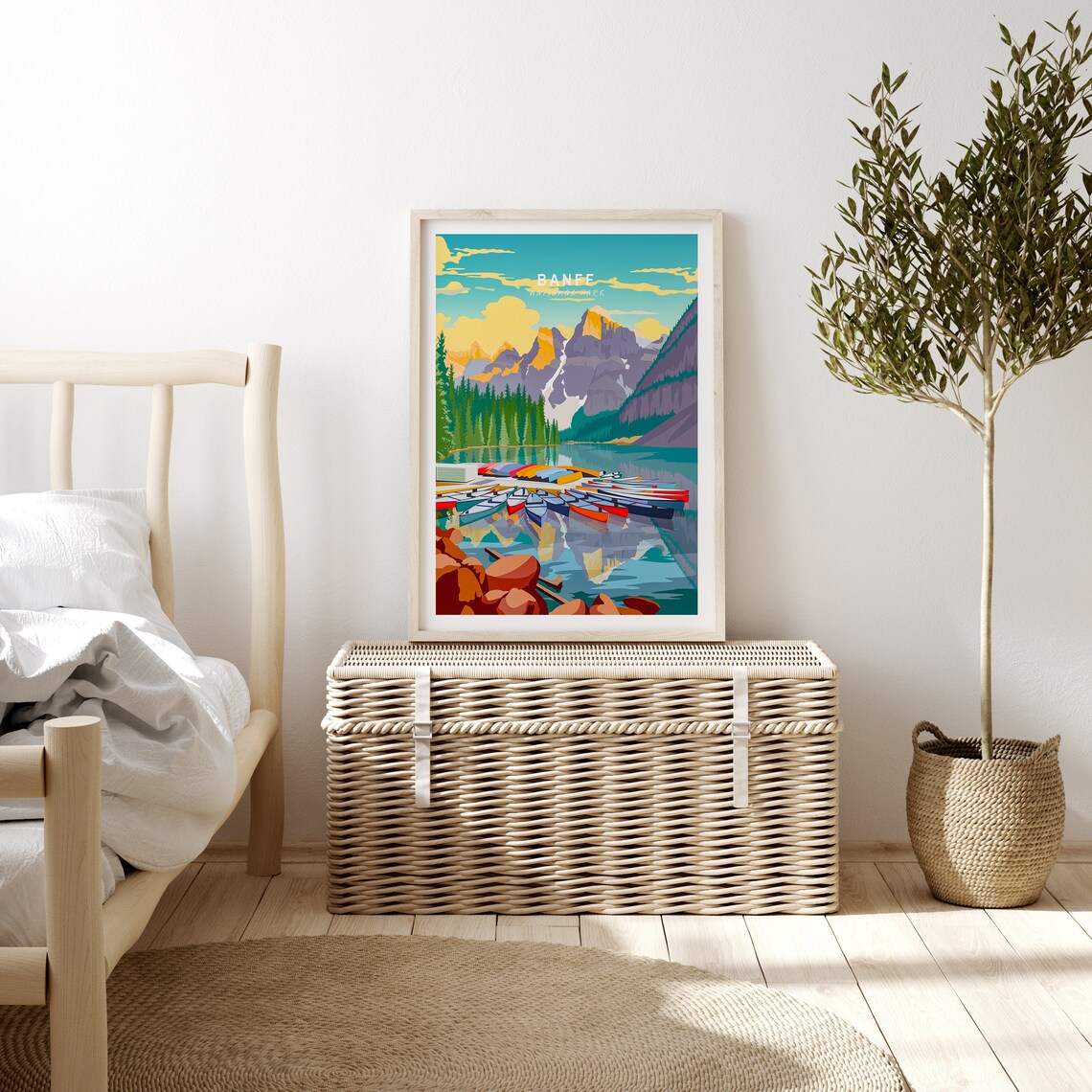 Banff National Park Travel Poster Banff Poster National Parks Postcard Custom Travel Print Personalized Travel Poster Birthday Gifts - Image 3