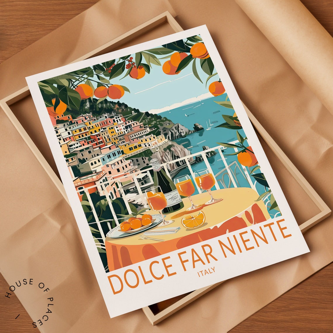Dolce Far Niente Italy Prosecco Terrace Coastal Travel Poster - Image 2
