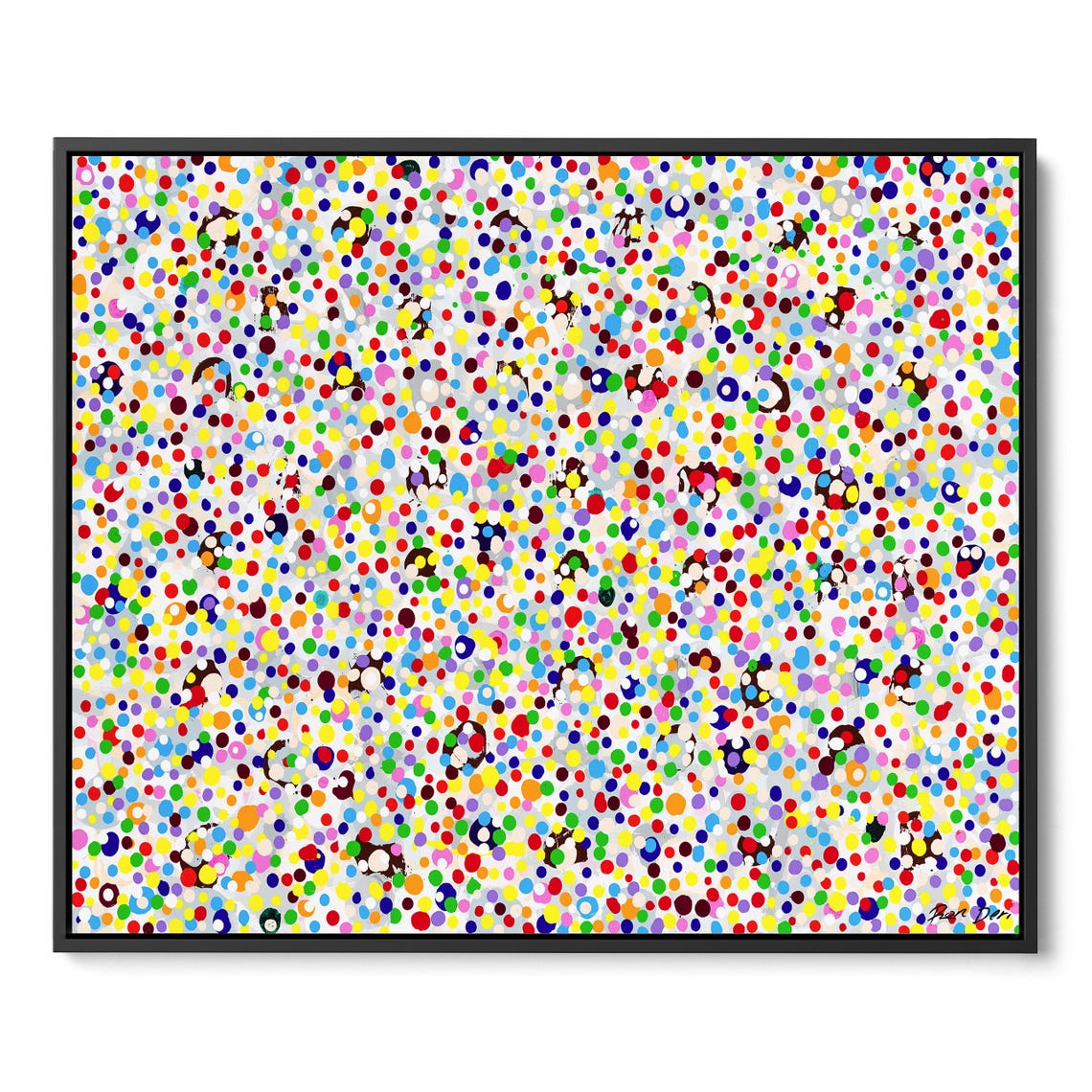 Polka Rainbow Confetti Dots Multicolor Playful Abstract Poster