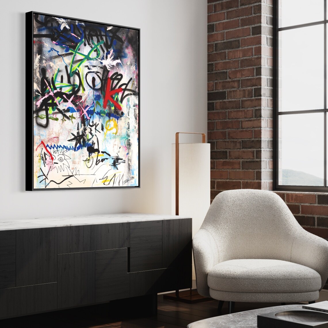 Mark K Abstract Painting by Ron Deri Art Print - Image 2