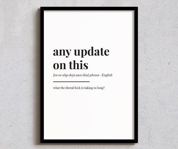 Funny Definition Print, Office Wall Art