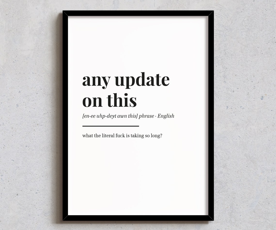 Funny Definition Print, Office Wall Art