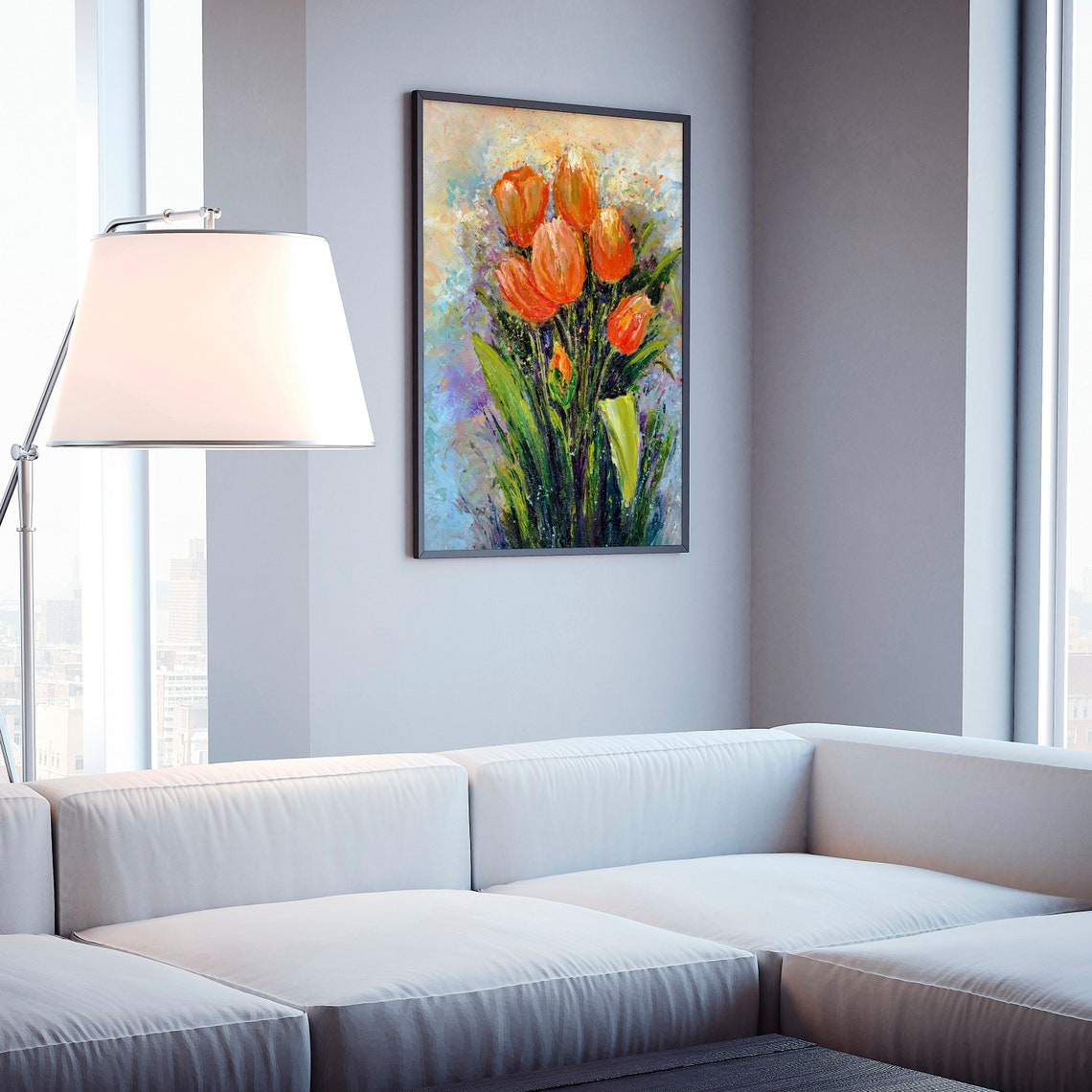 Flowers Oil Painting Flowers Still Life Poster Prints Flower Painting Prints Floral Texture Oil Painting Home Office Wall Art Decoration - Image 4