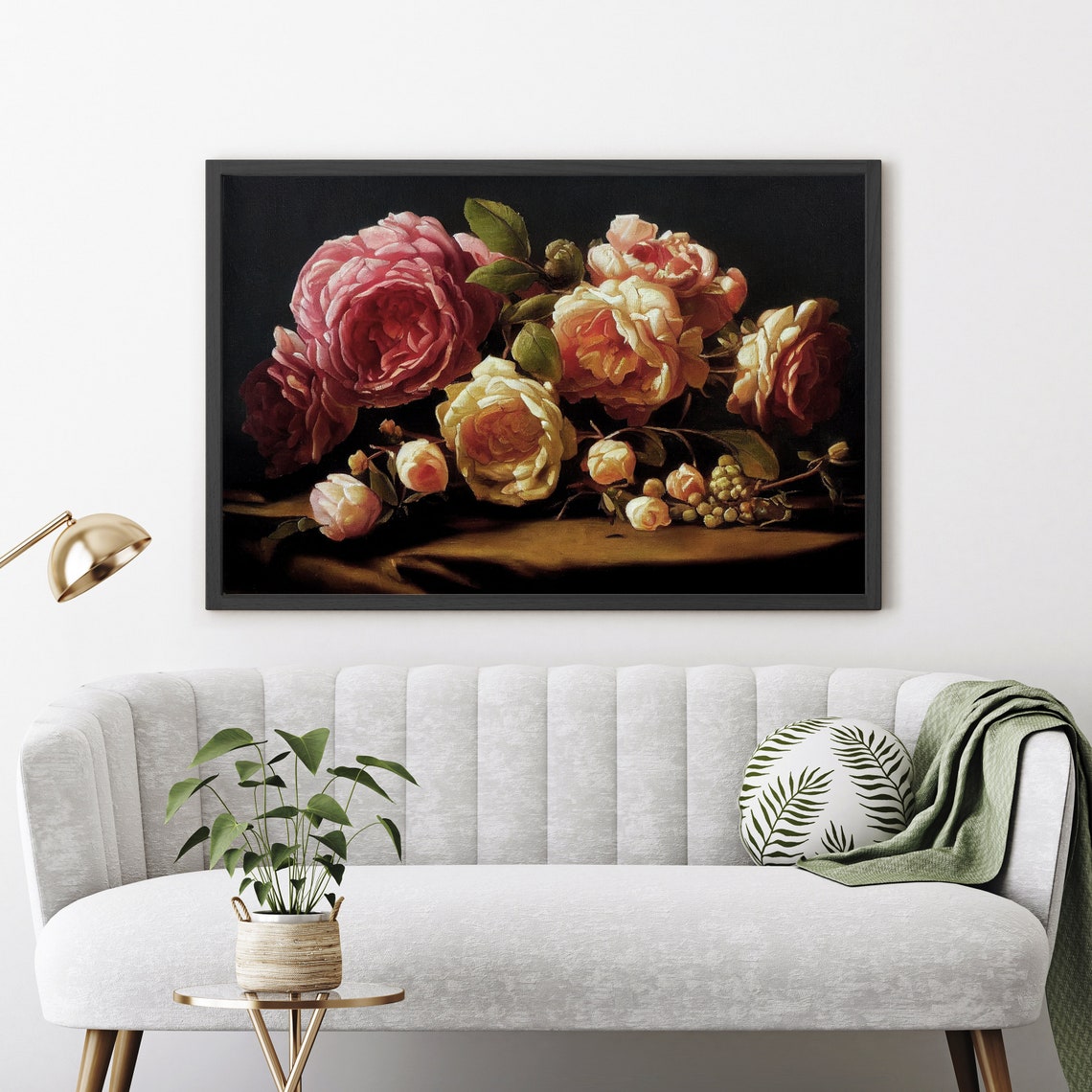 Flowers Oil Painting Flowers Still Life Poster Prints Flower Painting Prints Floral Texture Oil Painting Home Office Wall Art Decoration - Image 4