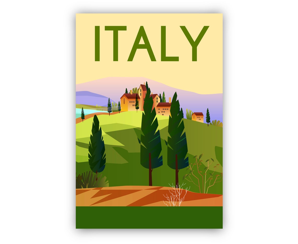 Italy Travel Poster Italy Cityscape Poster Italy Landmark Poster Wall Art Home Wall Artworks Office Decoration Italy View Print - Image 2