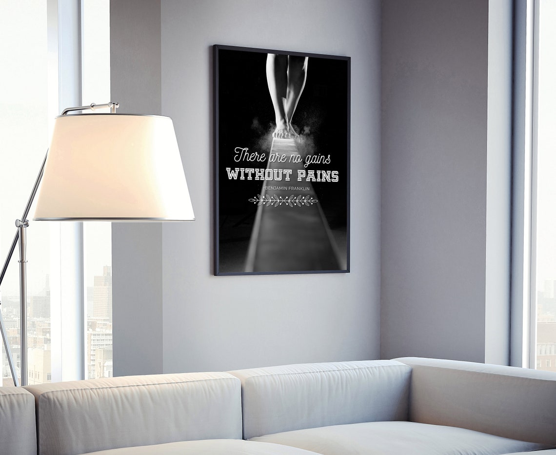 Gym Wall Art Gym Poster Gym Quote Gym Dcor Home Gym Home Gym Dcor Home Gym Poster Benjamin Franklin Fitness Art Motivational Quote - Image 4