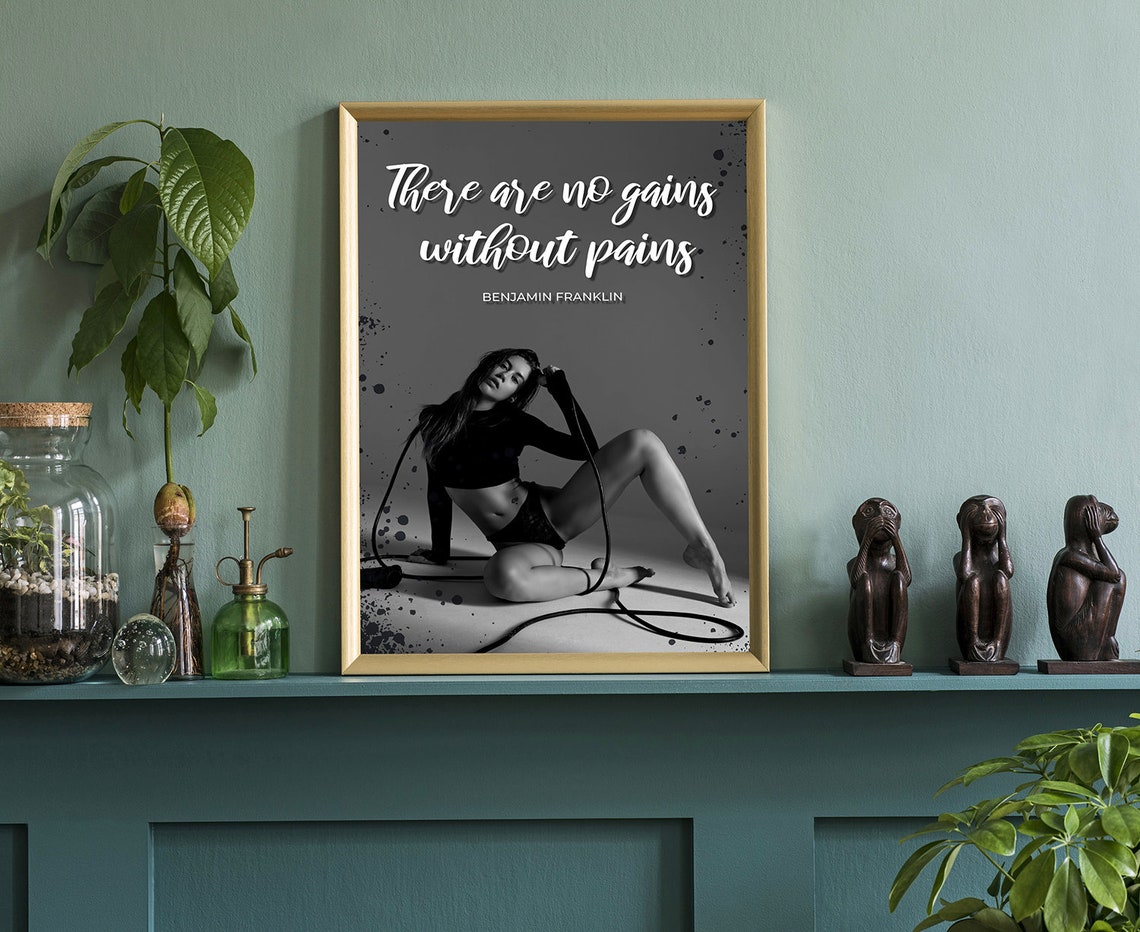 Gym Wall Art Gym Poster Gym Quote Gym Art Home Gym Home Gym Dcor Home Gym Poster Benjamin Franklin Fitness Dcor Motivational Quote - Image 3