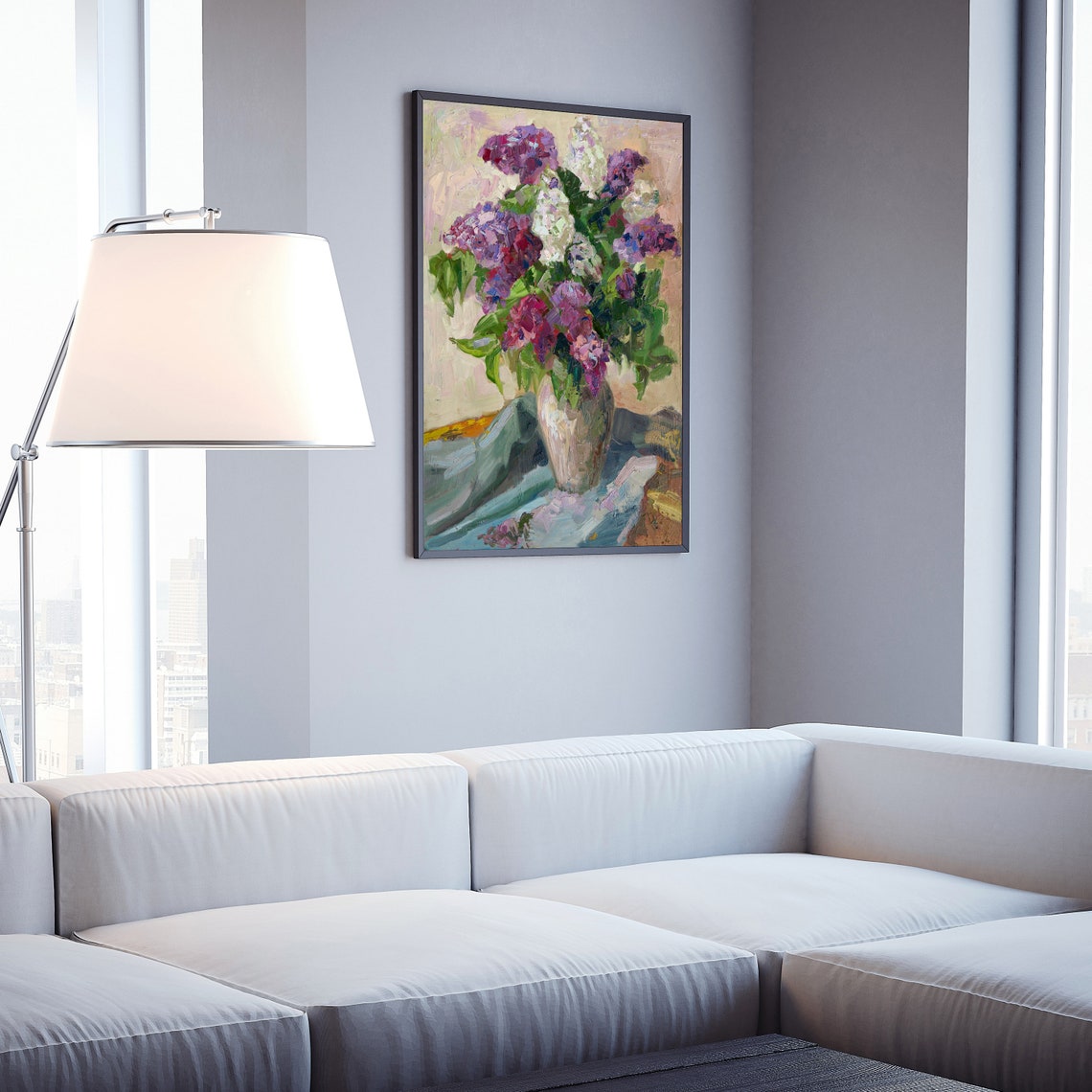 Flowers Oil Painting Flowers Still Life Poster Prints Flower Painting Prints Floral Texture Oil Painting Home Office Wall Art Decoration - Image 3