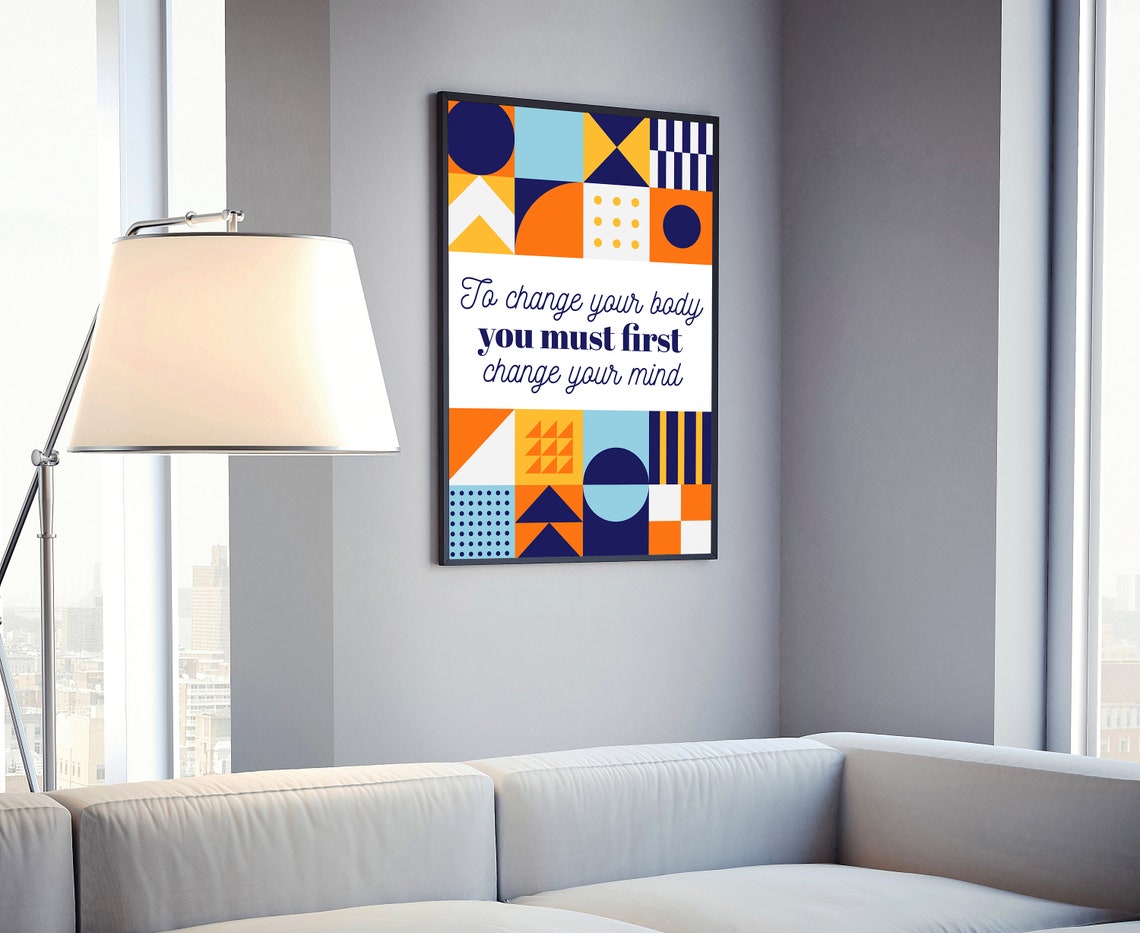 To Change Your Body Gym Poster Gym Quote Gym Dcor Home Gym Dcor Home Gym Poster Gym Wall Decor Fitness Dcor Motivational Quote - Image 4