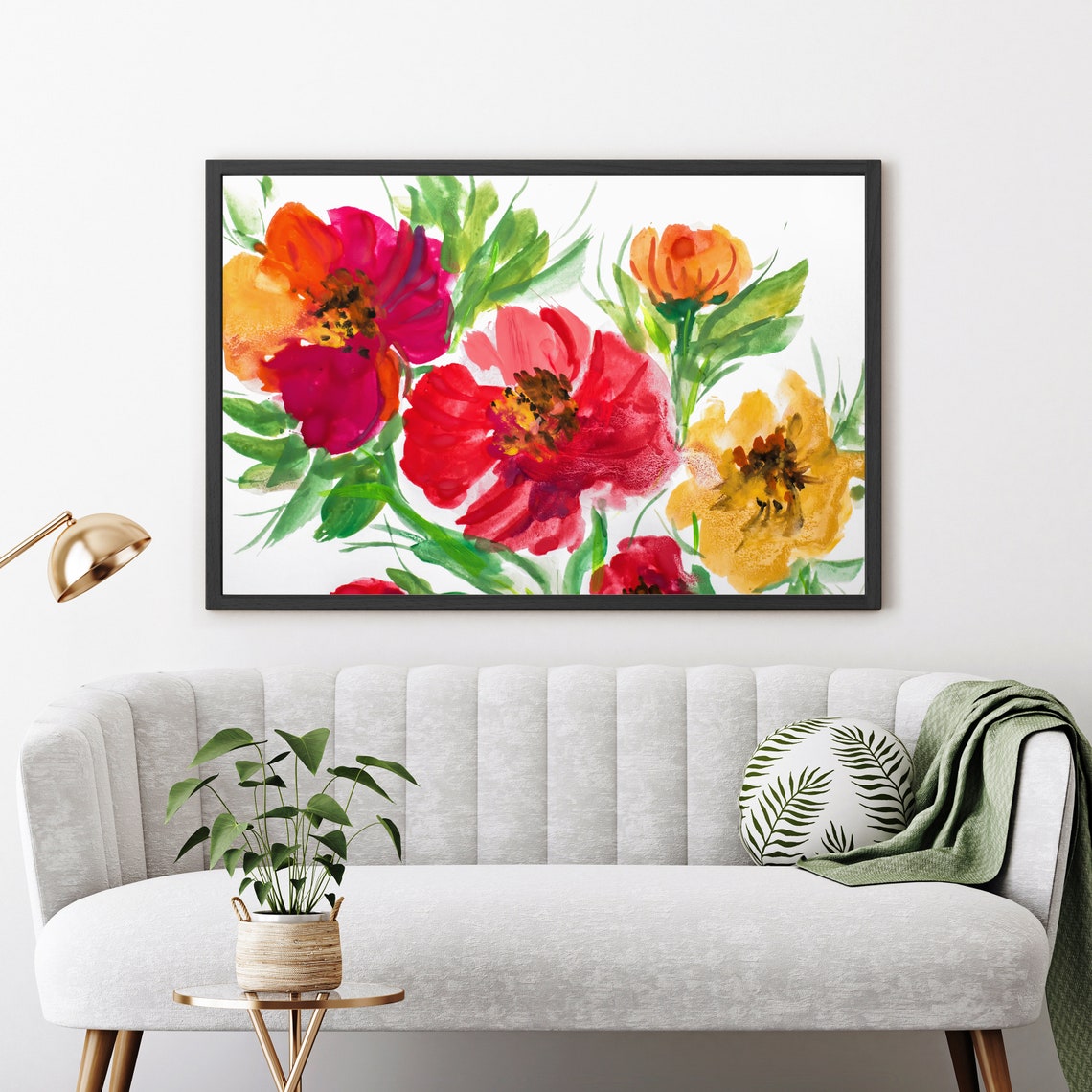 Flowers Oil Painting Flowers Still Life Poster Prints Flower Painting Prints Floral Texture Oil Painting Home Office Wall Art Decoration - Image 2