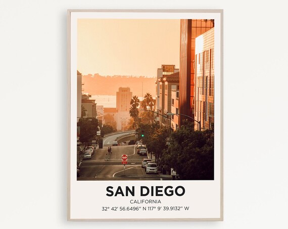 San Diego California Golden Hour Street Photography Sunset Wall Poster