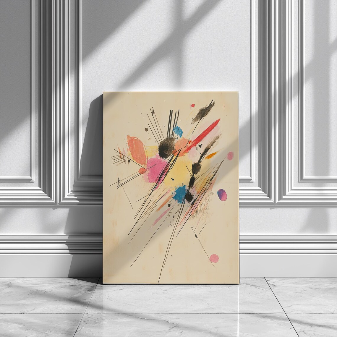 Colorful Ink Splash Abstract Art Vibrant Watercolor Lines Poster - Image 3
