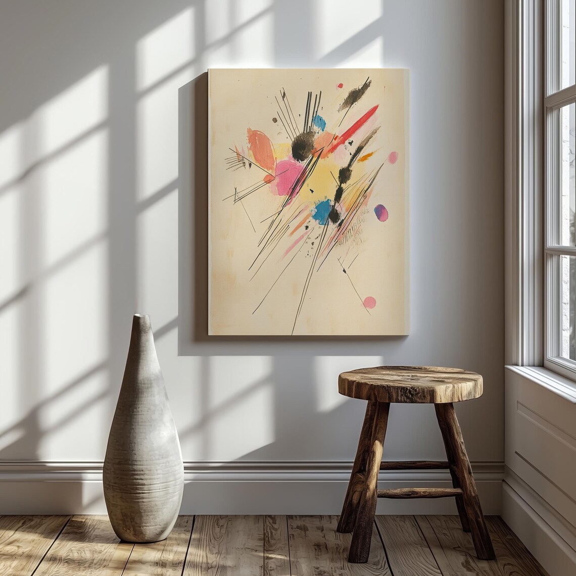 Colorful Ink Splash Abstract Art Vibrant Watercolor Lines Poster - Image 4