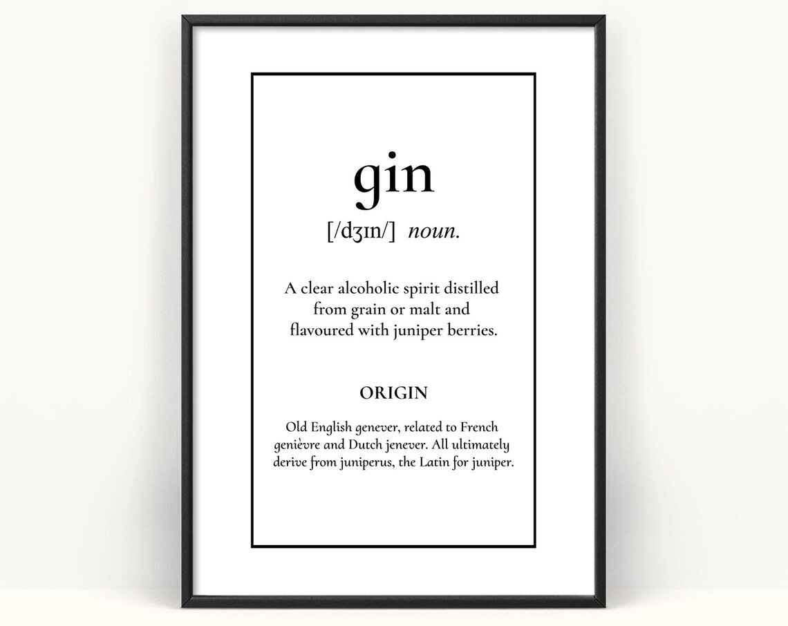 Gin and Tonic Gift, Gin Lover Bar Art Print