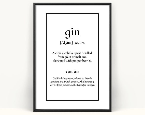 Gin and Tonic Gift, Gin Lover Bar Art Print