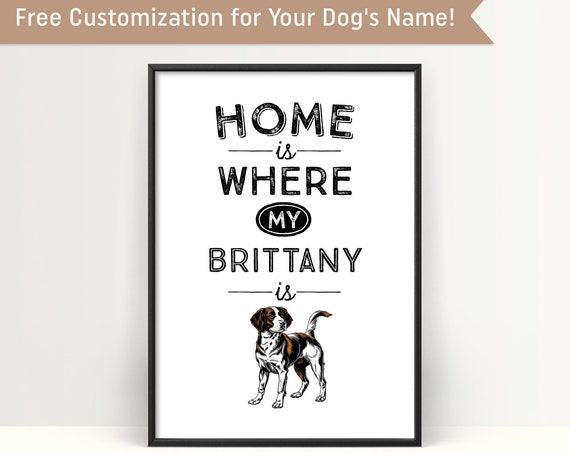 British Spaniel Home Decor Print Personalized British Spaniel Wall Art Custom Spaniel Name Poster British Spaniel Lover Gift Idea