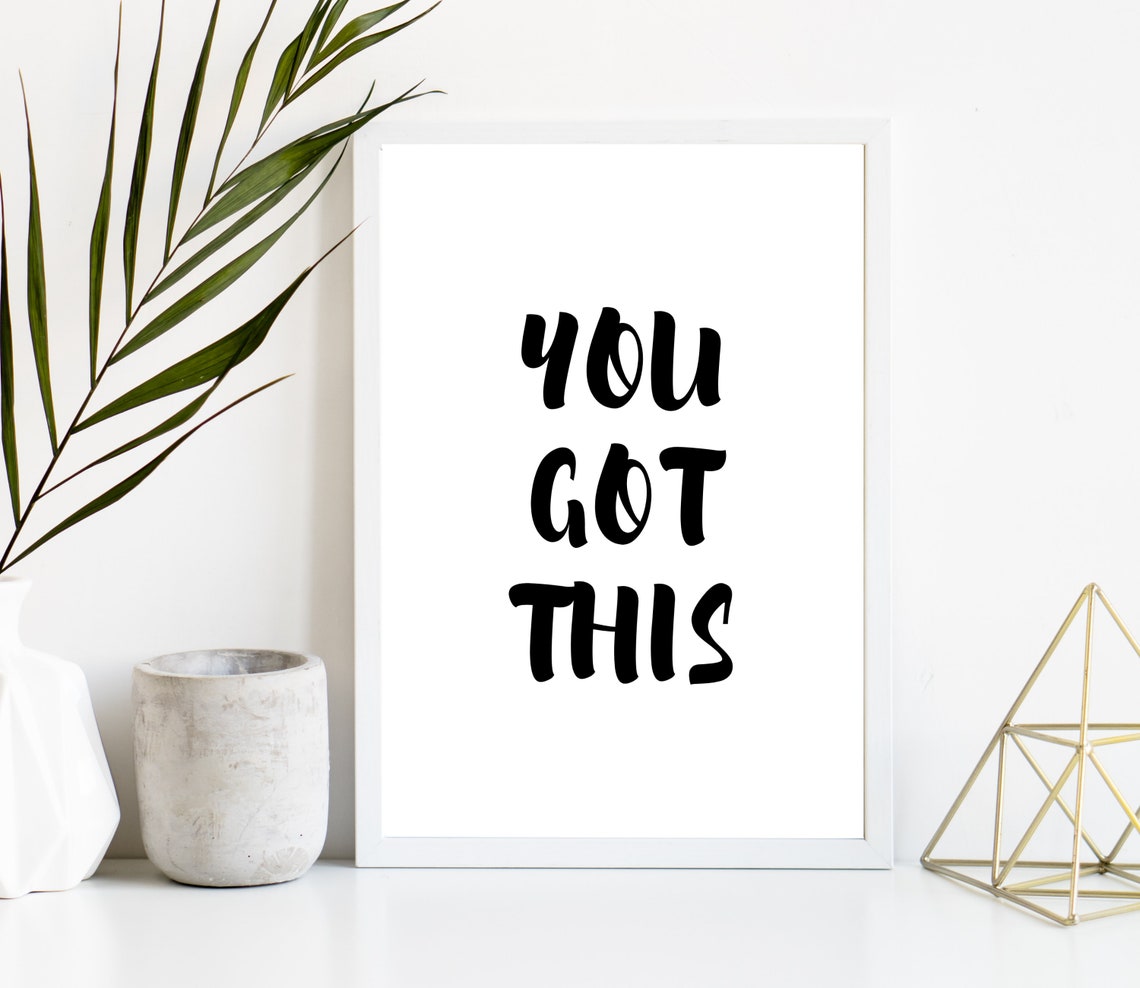 You Got This Bold Hand Lettering Motivational Portrait Poster - Image 5