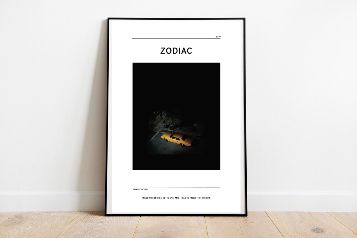 Zodiac Movie Poster, David Fincher Art Print