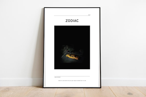 Zodiac Movie Poster, David Fincher Art Print