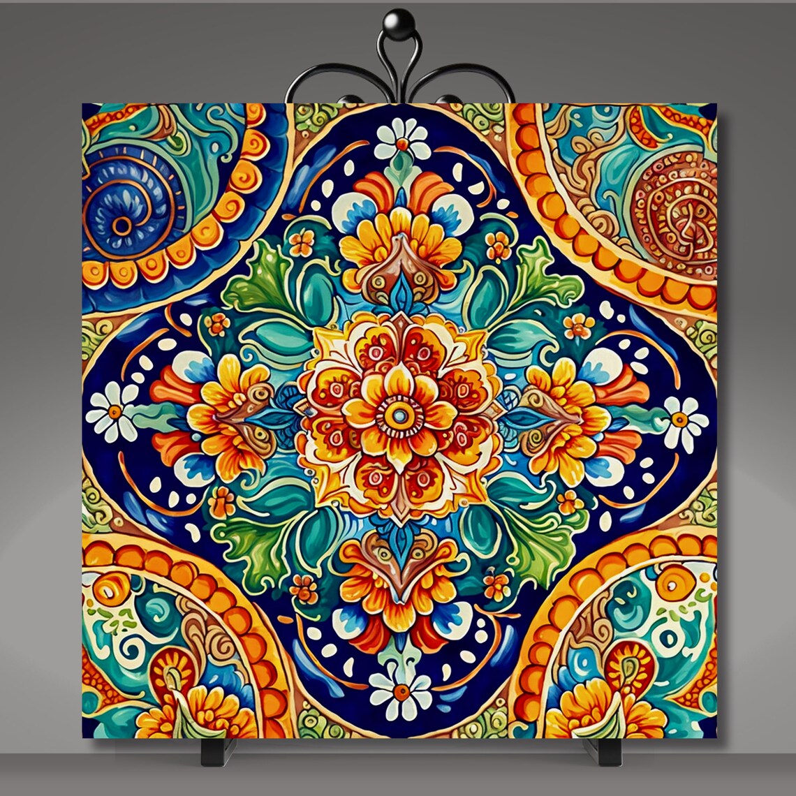 Deruta Style Ceramic Tile, Umbria Wall Art - Image 5